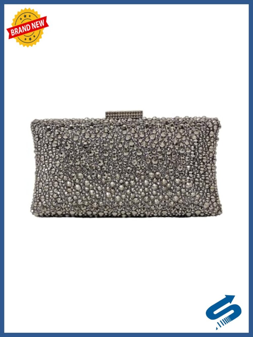 Crystal Clutch Solid Rhinestone Handbag Party Purse Bridal Prom Bag